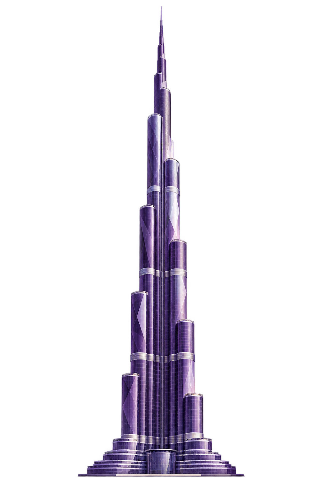 Burj Khalifa architectural illustration for UAE e-invoicing